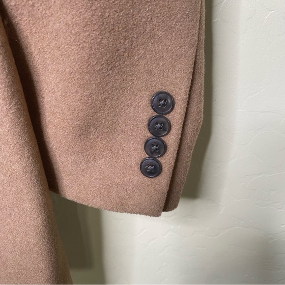 Calvin Klein Camel Wool Blend Overcoat Size 42L Slim Fit - Picture 8 of 16